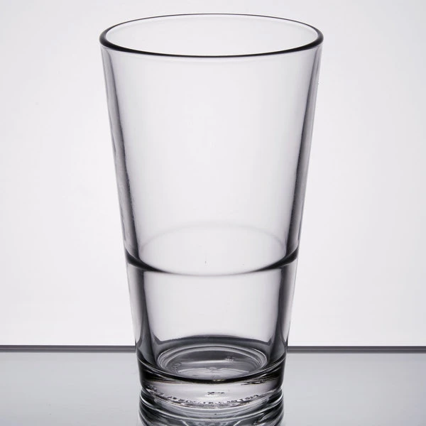 Libbey Restaurant Basics 16 Oz. Customizable Rim Tempered Stackable Mixing Glass / Pint Glass - 24/Case - Image 2