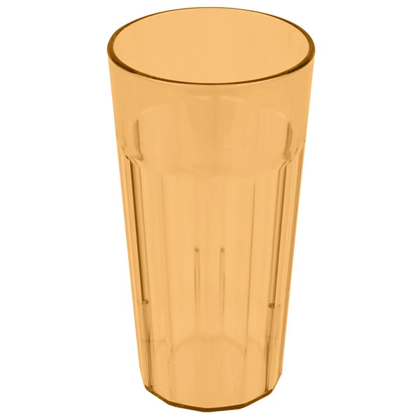 Cambro NT20153 Newport 22 Oz. Amber Customizable SAN Plastic Tumbler - 36/Case - Image 2