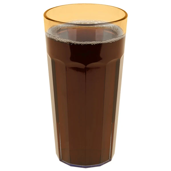 Cambro NT20153 Newport 22 Oz. Amber Customizable SAN Plastic Tumbler - 36/Case - Image 3