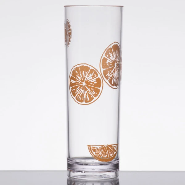 GET Enterprises GET H-14-1-SAN-ST Cheers 14 Oz. Sunset SAN Plastic Tom Collins Glass - 24/Case - Image 2