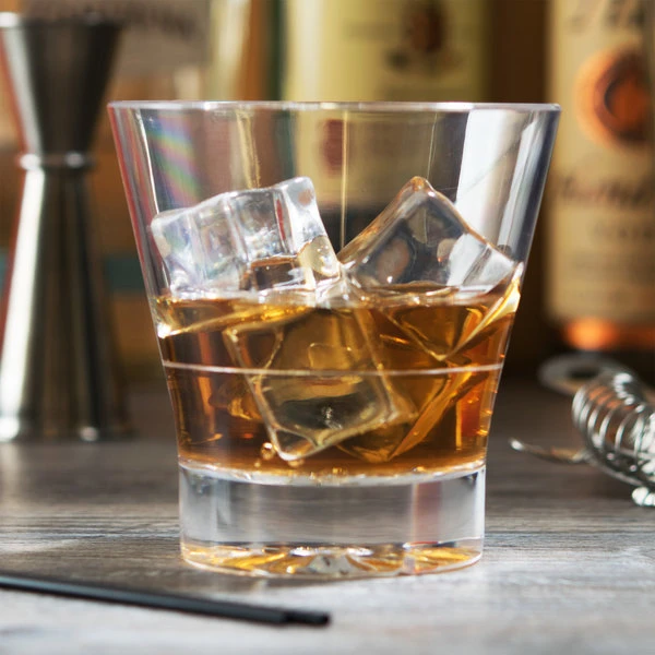 Thunder Group PLTHRG212C 12 Oz. Plastic Starburst Rocks / Old Fashioned Glass