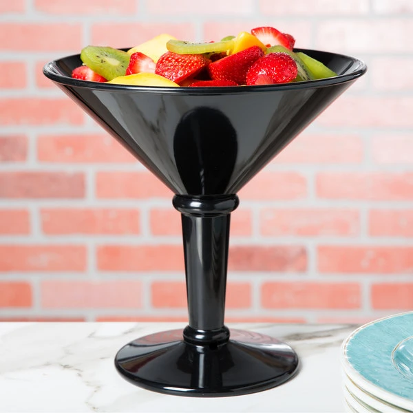 GET Enterprises GET SW-1419-BK 48 Oz. Black SAN Plastic Super Martini Glass - 3/Case
