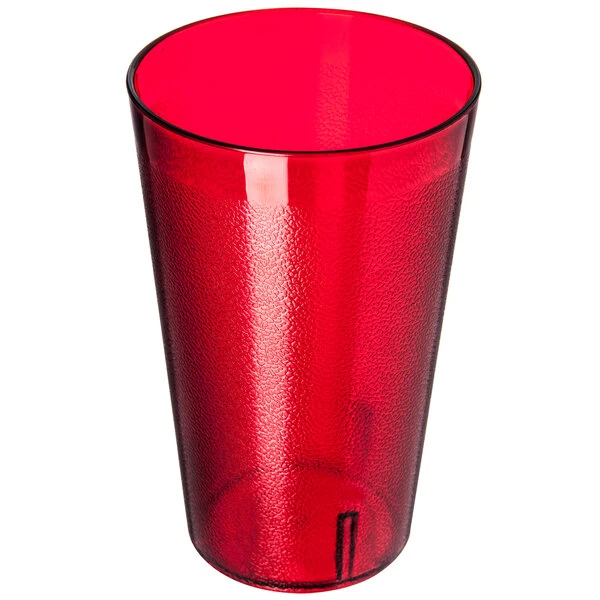 Carlisle 523210 Stackable 32 Oz. Ruby SAN Plastic Tall Tumbler - 24/Case - Image 2