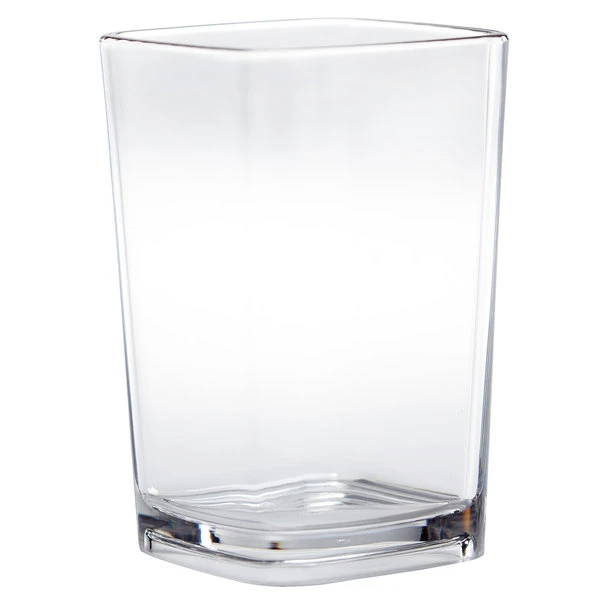 Cambro DG3CW Aliso 3.4 Oz. Customizable Plastic Square Shot Glass / Dessert Glass - 72/Case - Image 2