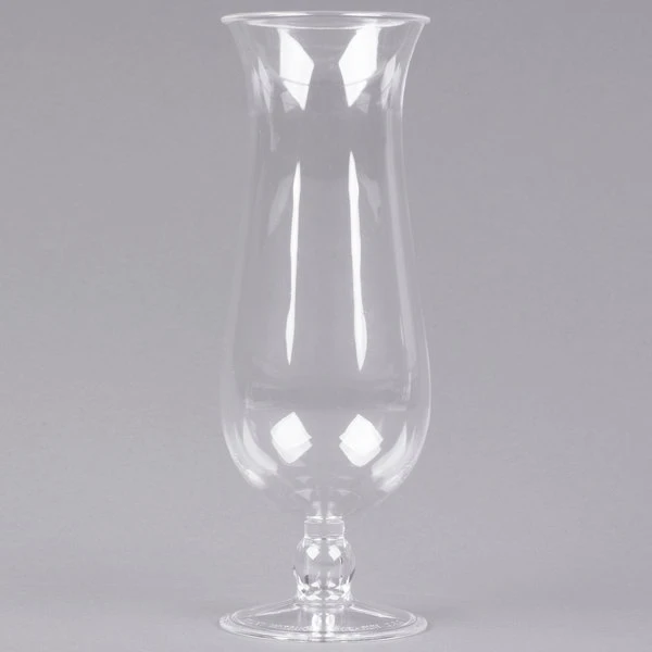 GET Enterprises GET HUR-20-CL Cheers 20 Oz. Customizable Plastic Hurricane Glass - 24/Case - Image 2