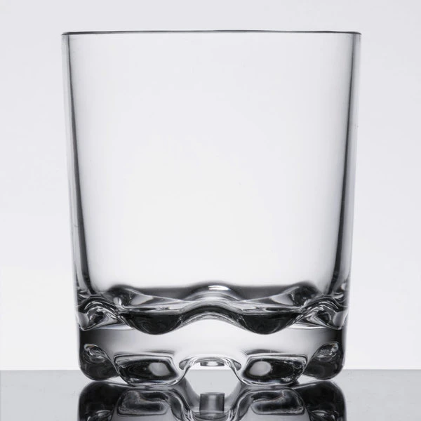 Thunder Group PLTHRG012C 12 Oz. Plastic Heavy Base Classic Rocks / Old Fashioned Glass - Image 2