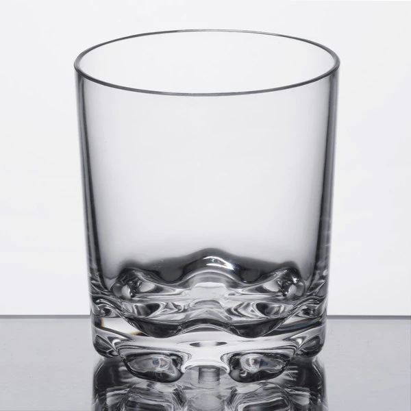 Thunder Group PLTHRG012C 12 Oz. Plastic Heavy Base Classic Rocks / Old Fashioned Glass - Image 3