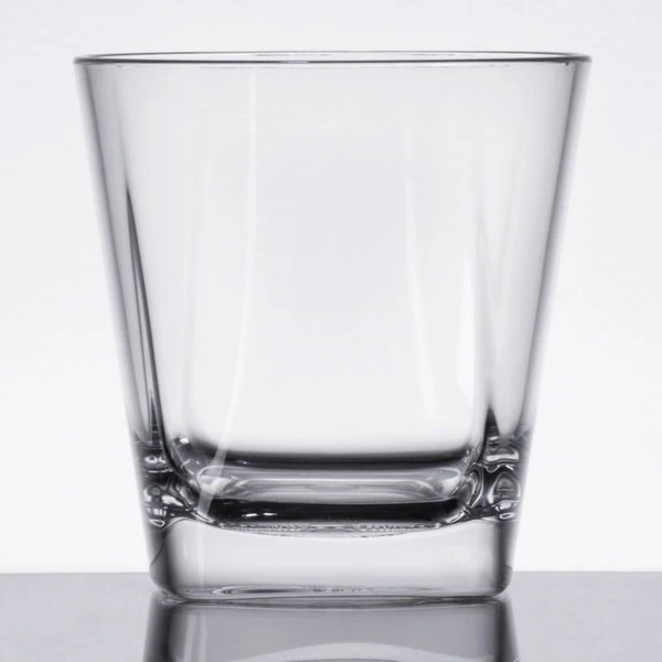GET Enterprises GET SW-1470-CL Cubed 9 Oz. SAN Plastic Rocks / Old Fashioned Glass - 24/Case - Image 2