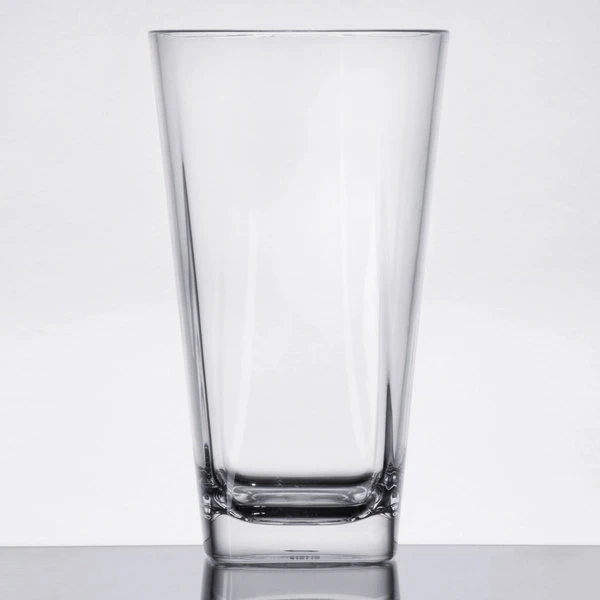 GET Enterprises GET SW-1472-CL Cubed 16 Oz. SAN Plastic Beverage Glass - 24/Case - Image 2