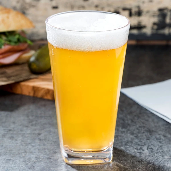 GET Enterprises GET SW-1472-CL Cubed 16 Oz. SAN Plastic Beverage Glass - 24/Case