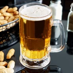 GET Enterprises GET 00085-PC-CL 20 Oz. Customizable Plastic Beer Mug - 12/Pack