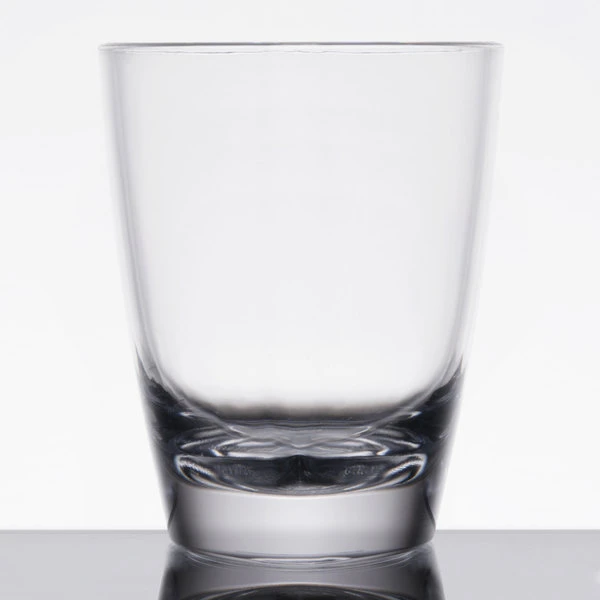 GET Enterprises GET SW-1434-CL 3 Oz. SAN Plastic Triangle Shot Glass / Dessert Glass - 24/Case - Image 2