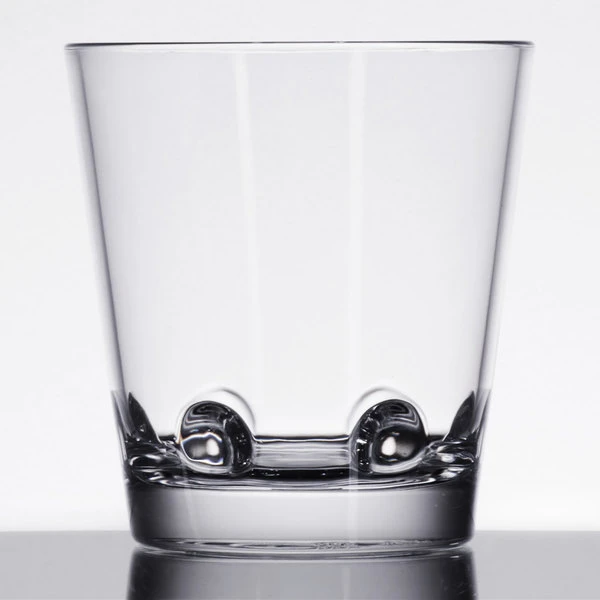 GET Enterprises GET SW-1473-CL Loft 9 Oz. Customizable SAN Plastic Stackable Rocks / Old Fashioned Glass - 24/Case - Image 2