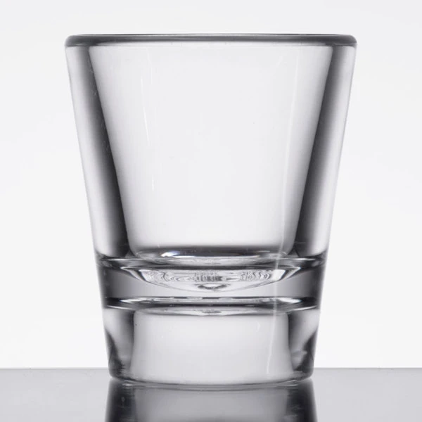 GET Enterprises GET SW-1433-1-CL .875 Oz. Customizable SAN Plastic Shot Glass - 24/Case - Image 2