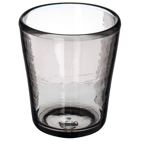 Carlisle MIN544018 Mingle 12 Oz. Smoke Tritan Plastic Double Rocks / Old Fashioned Glass - 12/Case - Image 3