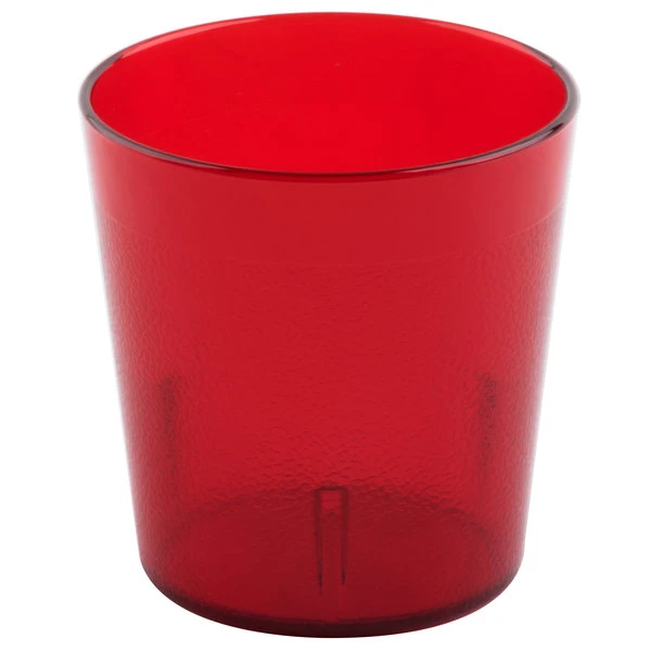 Cambro 900P2156 Colorware 9.7 Oz. Ruby Red Customizable SAN Plastic Tumbler - 24/Case - Image 2