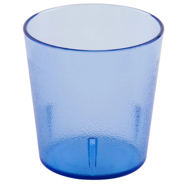 Cambro 900P2401 Colorware 9.7 Oz. Slate Blue Customizable SAN Plastic Tumbler - 24/Case - Image 2