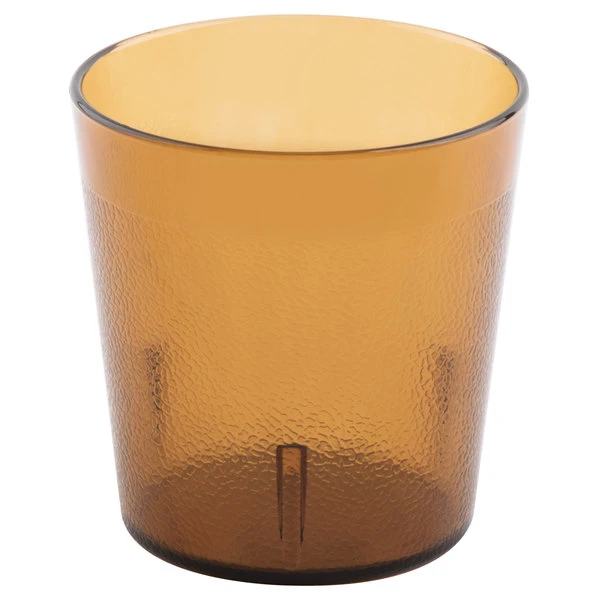 Cambro 900P153 Colorware 9.7 Oz. Amber Customizable SAN Plastic Tumbler - 72/Case - Image 2