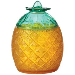 GET Enterprises GET SW-1410 Cheers 20 Oz. SAN Plastic Pineapple Glass With Lid - 24/Case