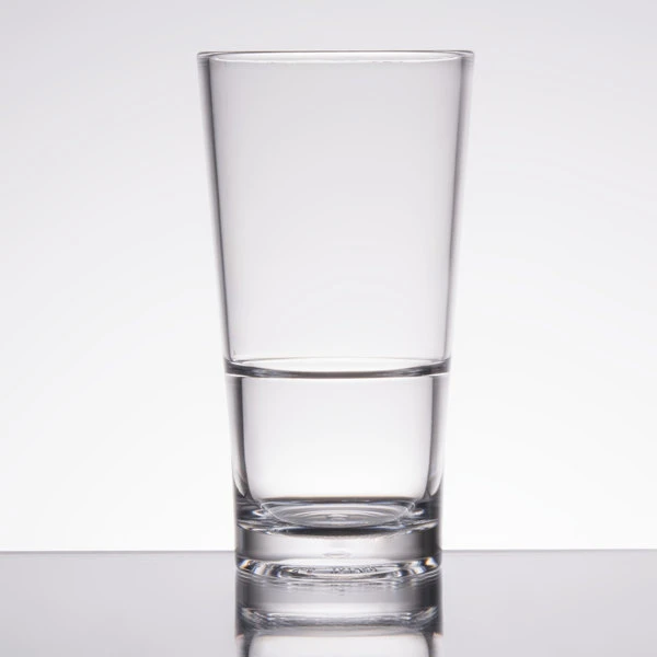 GET Enterprises GET S-5-CL Revo 5 Oz. Customizable SAN Plastic Stackable Tasting / Dessert Glass - 24/Case - Image 2