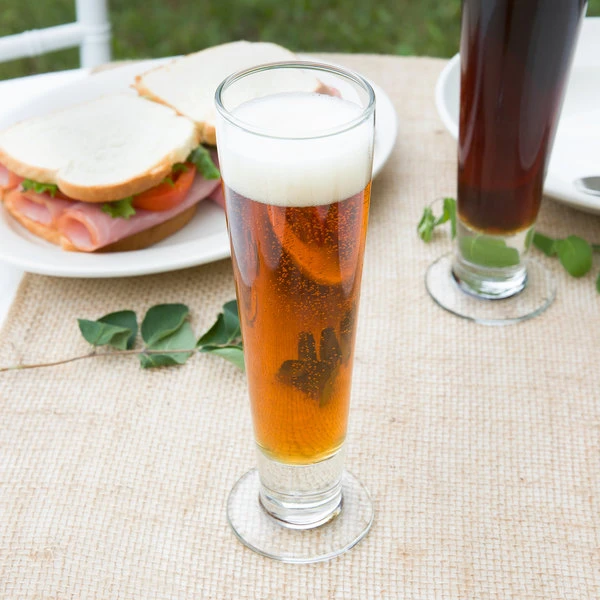 Libbey 3823 Catalina 14 Oz. Customizable Tall Footed Pilsner Glass - 24/Case - Image 3