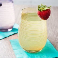 Stolzle S3527312T Twister 16.5 Oz. Amber Stemless Wine Glass / Tumbler - 24/Case