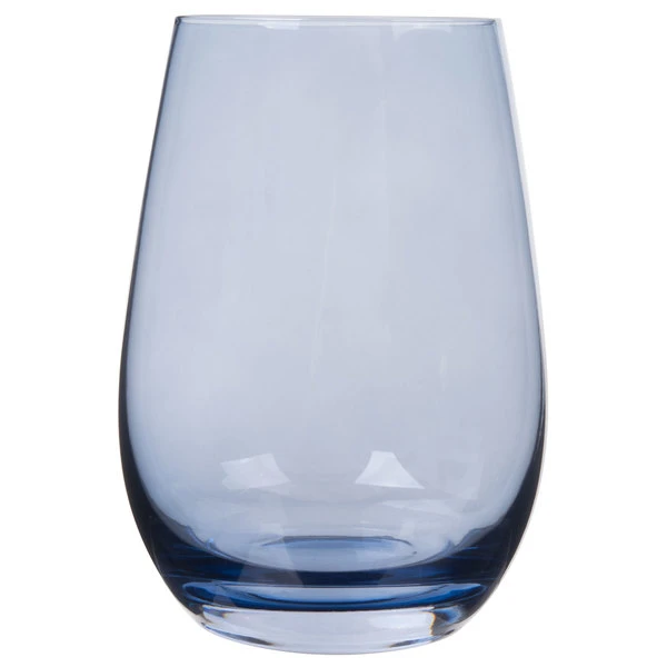 Stolzle S3527912E Elements 16.5 Oz. Smoky Blue Stemless Wine Glass / Tumbler - 24/Case - Image 2