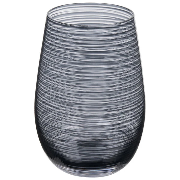 Stolzle S3527812T Twister 16.5 Oz. Smoky Grey Stemless Wine Glass / Tumbler - 6/Pack - Image 2