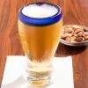 Libbey 92312 Aruba 12 Oz. Customizable Pilsner Glass With Cobalt Blue Rim - 12/Case