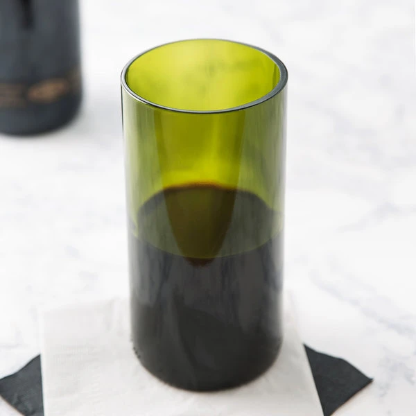 Libbey 97284 16 Oz. Customizable Green Repurposed Wine Bottle Tumbler - 12/Case - Image 6