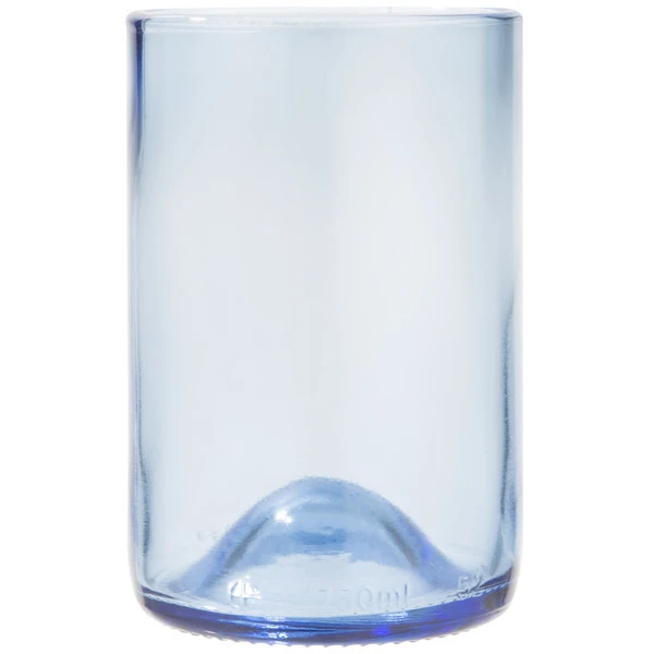 Libbey 97285 12 Oz. Customizable Blue Repurposed Wine Bottle Tumbler - 12/Case - Image 2