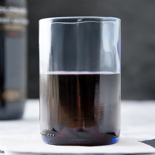 Libbey 97285 12 Oz. Customizable Blue Repurposed Wine Bottle Tumbler - 12/Case