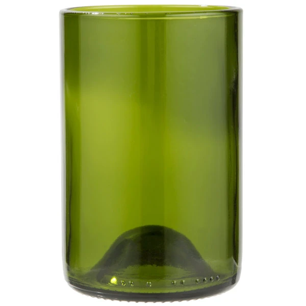Libbey 97287 12 Oz. Customizable Green Repurposed Wine Bottle Tumbler - 12/Case - Image 2