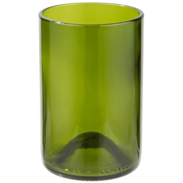 Libbey 97287 12 Oz. Customizable Green Repurposed Wine Bottle Tumbler - 12/Case - Image 3
