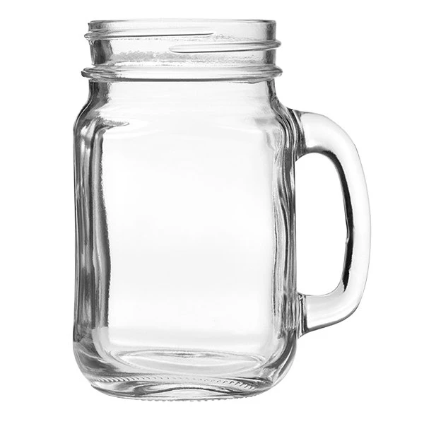 Arcoroc FK203 16.5 Oz. Customizable Drinking Jar / Mason Jar With Handle By Arc Cardinal - 12/Case - Image 2