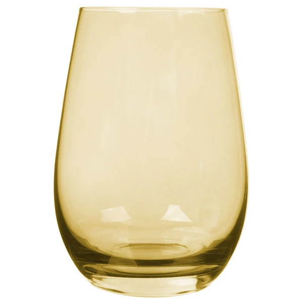 Stolzle S3527312E Elements 16.5 Oz. Amber Stemless Wine Glass / Tumbler - 24/Case - Image 2