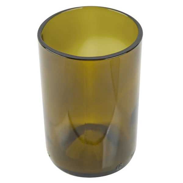 Libbey 97280 12 Oz. Customizable Dark Olive Repurposed Wine Bottle Tumbler - 12/Case - Image 3