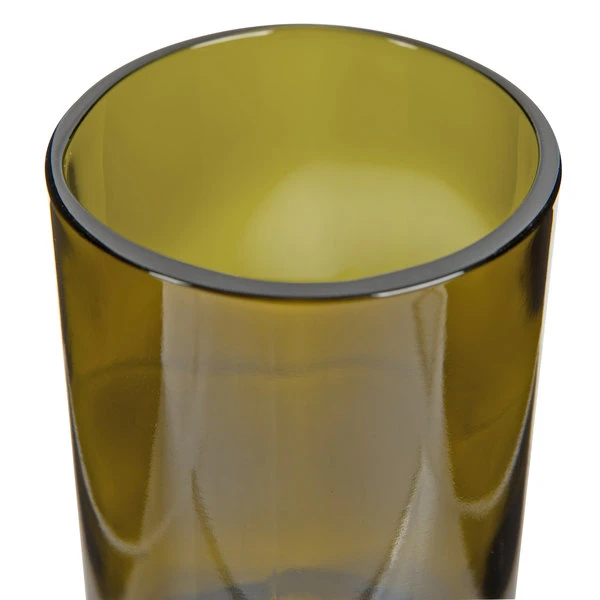 Libbey 97280 12 Oz. Customizable Dark Olive Repurposed Wine Bottle Tumbler - 12/Case - Image 4