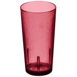 Cambro D16156 Del Mar 16 Oz. Ruby Red Customizable SAN Plastic Tumbler - 36/Case