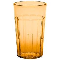 Cambro NT10153 Newport 10 Oz. Amber Customizable SAN Plastic Tumbler - 36/Case