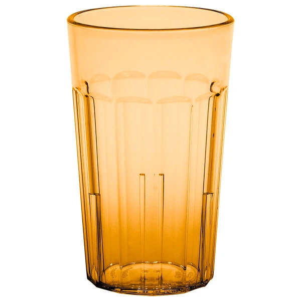 Cambro NT10153 Newport 10 Oz. Amber Customizable SAN Plastic Tumbler - 36/Case