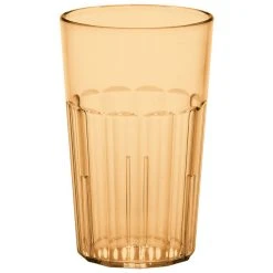 Cambro NT14153 Newport 14 Oz. Amber Customizable SAN Plastic Tumbler - 36/Case