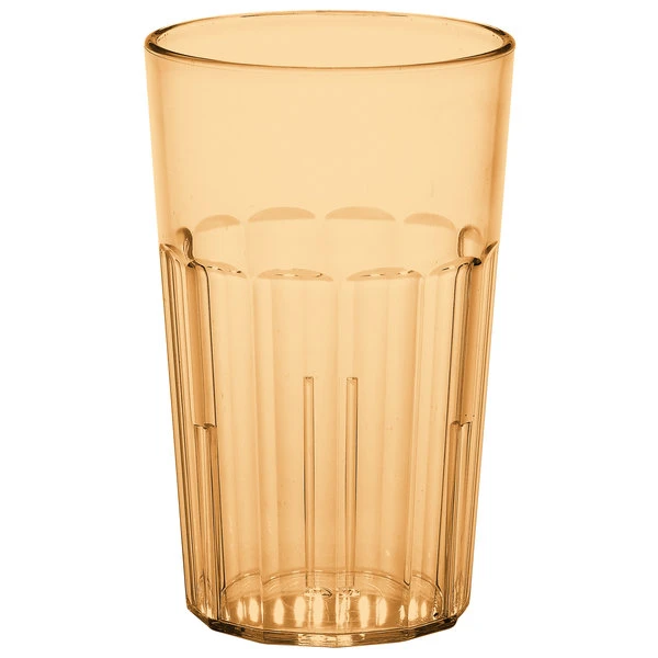 Cambro NT14153 Newport 14 Oz. Amber Customizable SAN Plastic Tumbler - 36/Case