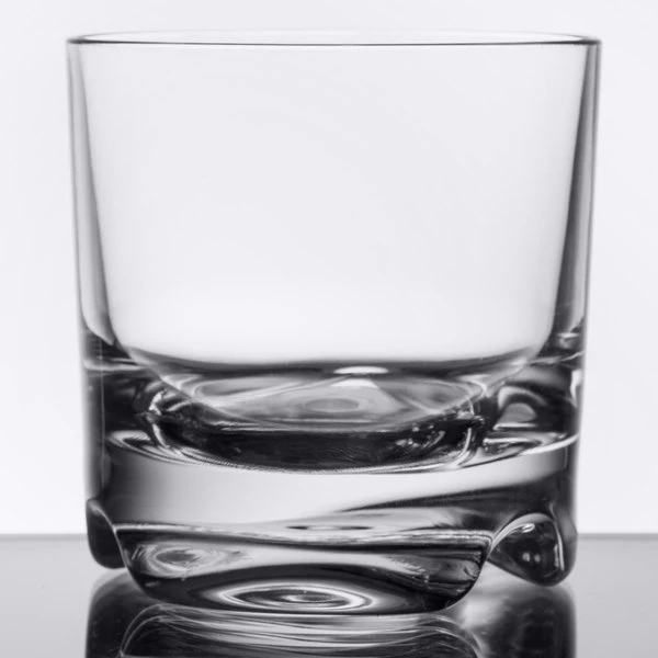 GET Enterprises GET SW-1429-1-SAN-CL Roc N' Roll 10 Oz. Customizable SAN Plastic Rocks / Old Fashioned Glass - 24/Case - Image 2