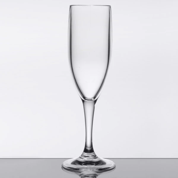 GET Enterprises GET SW-1401-1-SAN-CL 6 Oz. Customizable SAN Plastic Champagne Flute - Image 2
