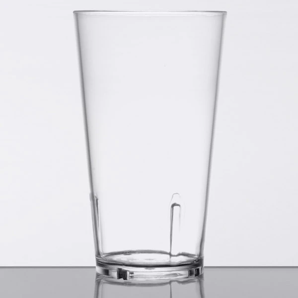 GET Enterprises GET S-16-1-CL 16 Oz. Customizable SAN Plastic Stackable Mixing / Pint Glass - Image 2