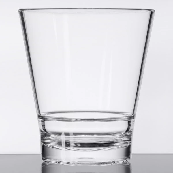 GET Enterprises GET S-11-CL Revo 12 Oz. Customizable SAN Plastic Stackable Double Rocks / Old Fashioned Glass - 24/Case - Image 2