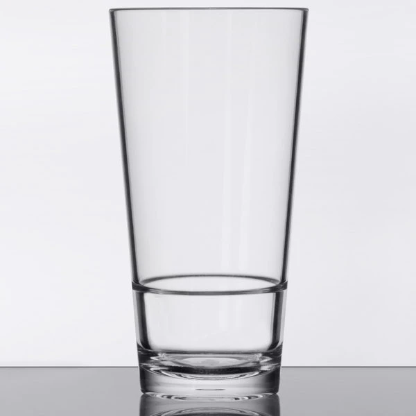 GET Enterprises GET S-18-CL Revo 20 Oz. Customizable SAN Plastic Stackable Mixing Glass - 24/Case - Image 2