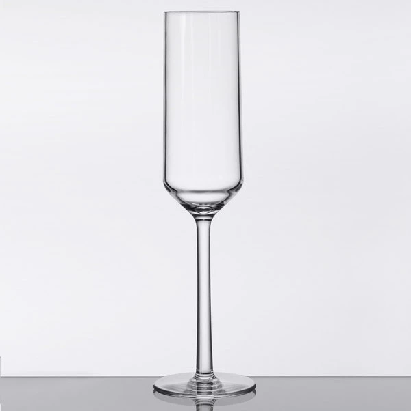 GET Enterprises GET SW-1462-CL Via 6 Oz. Customizable Tritan Plastic Champagne Flute - 24/Case - Image 2