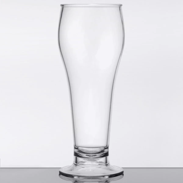 GET Enterprises GET SW-1417-1-SAN-CL 22 Oz. Customizable SAN Plastic Footed Pilsner Glass - 24/Case - Image 2